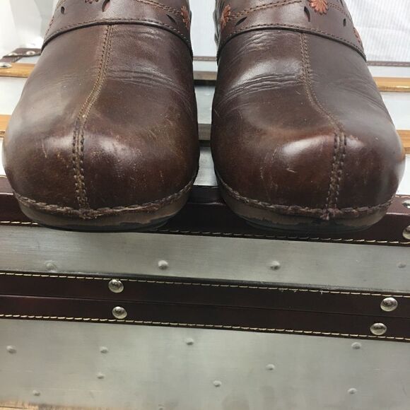 Dansko Brown Leather Clogs Size 40/10 - Picture 2 of 8